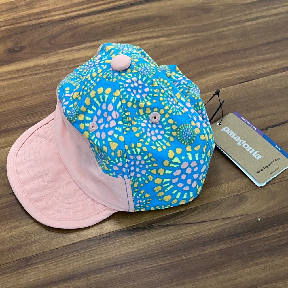 Patagonia Kids' Colorful Blue and Pink Hat
